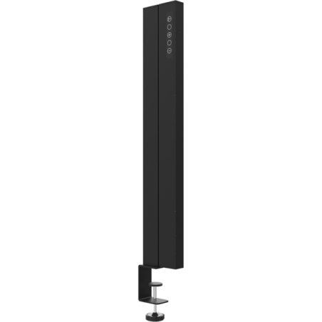 Lampe de bureau LED Unilux Zenith à pince - Bras pivotant et coulissant - Interrupteur tactile - Minuterie - Noire
