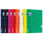LOT de 10 Cahier agrafé Oxford - Format A4 - 48 feuilles - Quadrillage 5x5 mm - Couverture plastique - Couleurs assorties
