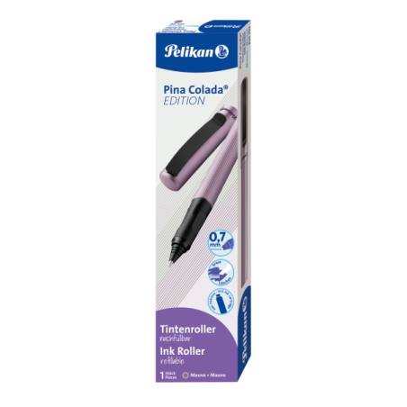 LOT de 8 Stylo bille rechargeable Pelikan Pina Colada - Pointe de 0,7 mm - Prise en main ergonomique ambidextre - Corps à effet