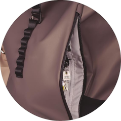 Sac à dos Oxford Identity à fermeture enroulable, 24 L - Matière résistante à l'eau - Poignée de suspension au dos - Poche avant