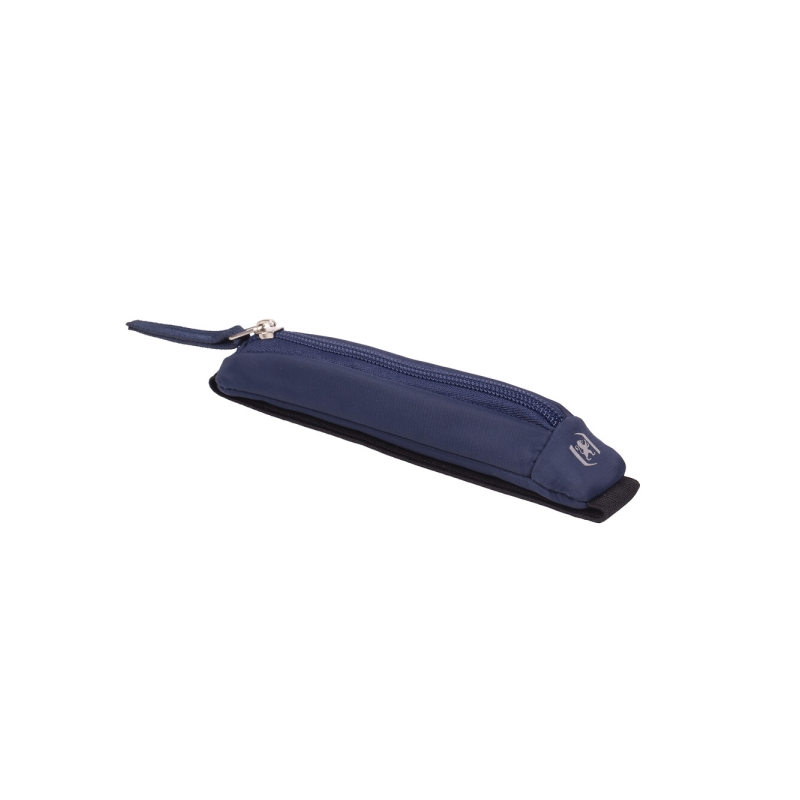 Trousse Oxford Executive Compact - Fermeture élastique pour cahiers - Fermeture éclair - Nylon recyclé - 21 x 4,5 x 3,5 cm - Ble