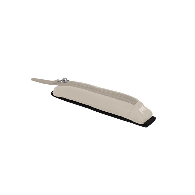 Trousse Oxford Executive Compact - Fermeture élastique pour cahiers - Fermeture éclair - Nylon recyclé - 21 x 4,5 x 3,5 cm - Bei