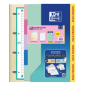 Pack scolaire Oxford Live and Go avec classeur à anneaux A4 Plus - Recharge de 80 feuilles lignées - Intercalaires en plastique