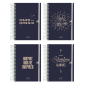 LOT de 8 Agenda scolaire Oxford So Chic 25/26 jours à spirales - Lot de 8 - Couverture extra rigide - Coins micro-perforés - Esp