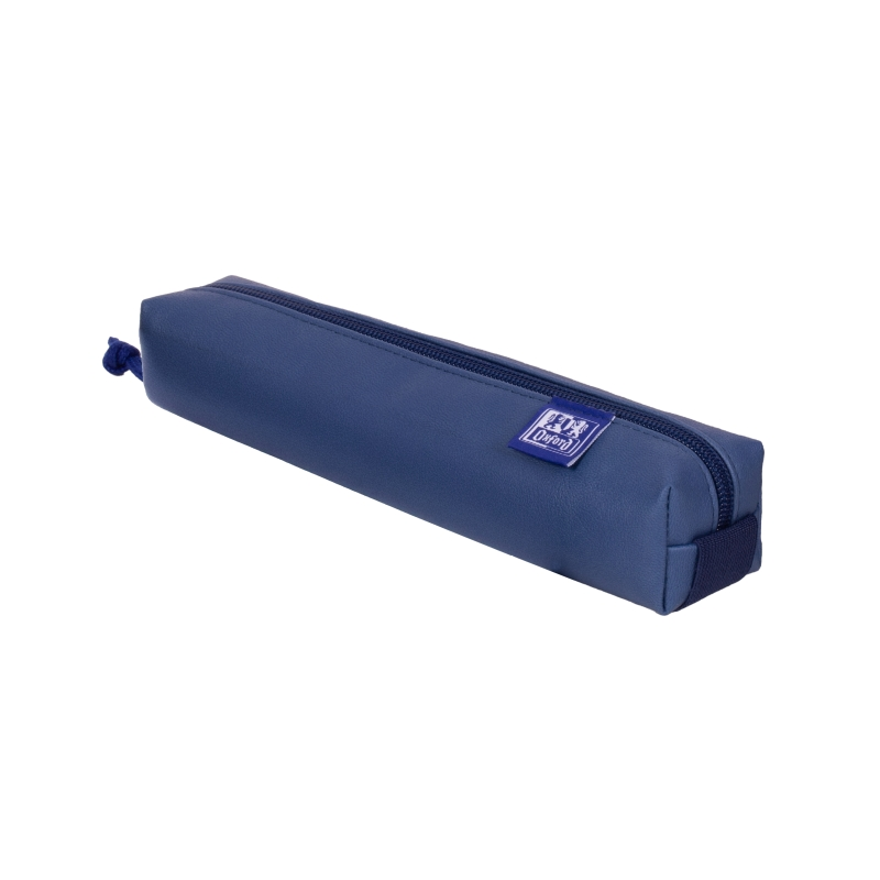 LOT de 5 Oxford Kangoo & You Petit étui carré - En cuir nappa - Bande élastique pour accrocher au carnet - Bleu
