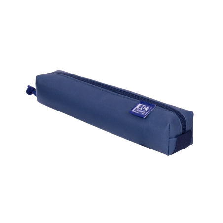 LOT de 5 Oxford Kangoo & You Petit étui carré - En cuir nappa - Bande élastique pour accrocher au carnet - Bleu