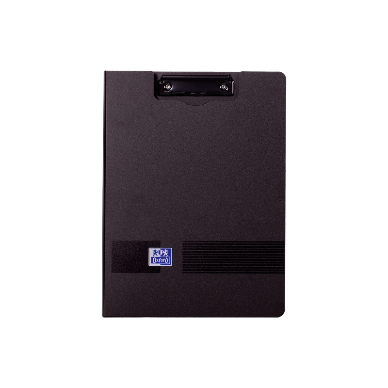 Classeur Oxford Live & Go avec clip métallique - En polymousse - Poche intérieure - Noir