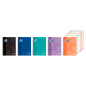 LOT de 5 Cahier à spirale Oxford - Format A4+ - 120 feuilles - Quadrillage 5x5 mm - Couverture plastique - Couleurs vives assort