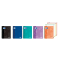 LOT de 5 Cahier Oxford Europeanbook 4 A5+, quadrillé, 5 x 5 mm, 120 feuilles, 90 g/m² - Couverture ultra-résistante - 4 bandes d