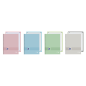 LOT de 5 Cahier à spirale Oxford and You - Format A4+ - 80 feuilles - Quadrillage 5x5 mm - Couverture extra rigide - Résistant a
