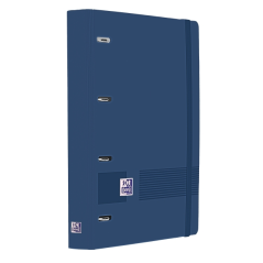 Chemise Oxford Europeanbinder Live & Go A4+ avec 100 feuilles de recharge, quadrillage 5 x 5 mm, couverture en polymousse, ferme