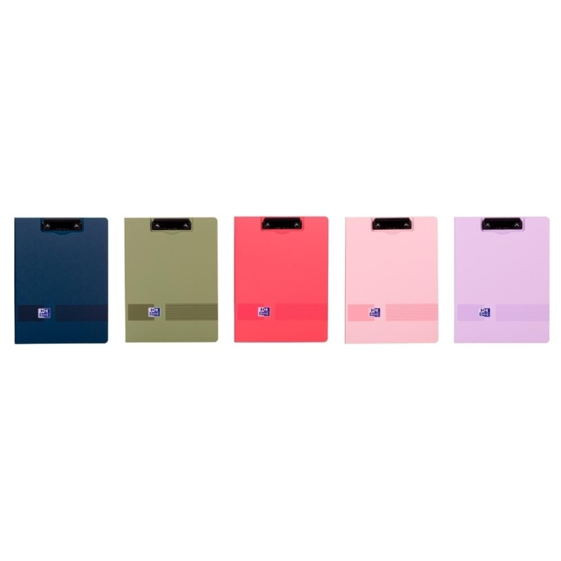 LOT de 10 Porte-documents Oxford Live and Go avec couvercle - Clip en métal - Poche intérieure - Ouverture à 360° - Couleurs ass