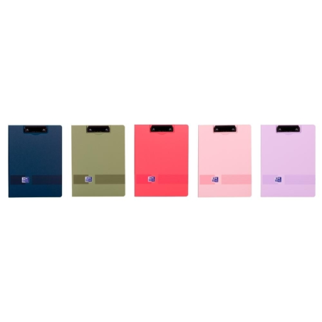 LOT de 10 Porte-documents Oxford Live and Go avec couvercle - Clip en métal - Poche intérieure - Ouverture à 360° - Couleurs ass