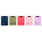 LOT de 10 Porte-documents Oxford Live and Go avec couvercle - Clip en métal - Poche intérieure - Ouverture à 360° - Couleurs ass