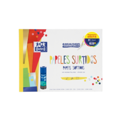 Bloc de papier Oxford Craft Pad - Bâton de colle 20 g - 42 feuilles assorties