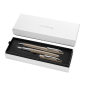 Coffret stylo bille et stylo plume Pelikan Jazz Noble - Corps satiné et détails chromés - Coffret cadeau inclus - Marron
