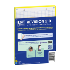 Lot de 30 fiches questions/réponses Oxford - Format A5 - Quadrillage 5x5 mm - Papier cartonné 250 g/m² - Numérisation du texte v