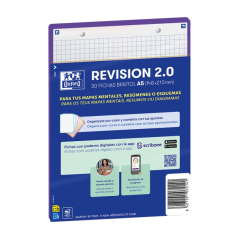 Lot de 30 fiches questions/réponses Oxford - Format A5 - Quadrillage 5x5 mm - Papier cartonné 250 g/m² - Numérisation du texte v