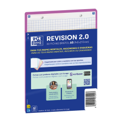 Lot de 30 fiches questions/réponses Oxford - Format A5 - Quadrillage 5x5 mm - Papier cartonné 250 g/m² - Numérisation du texte v