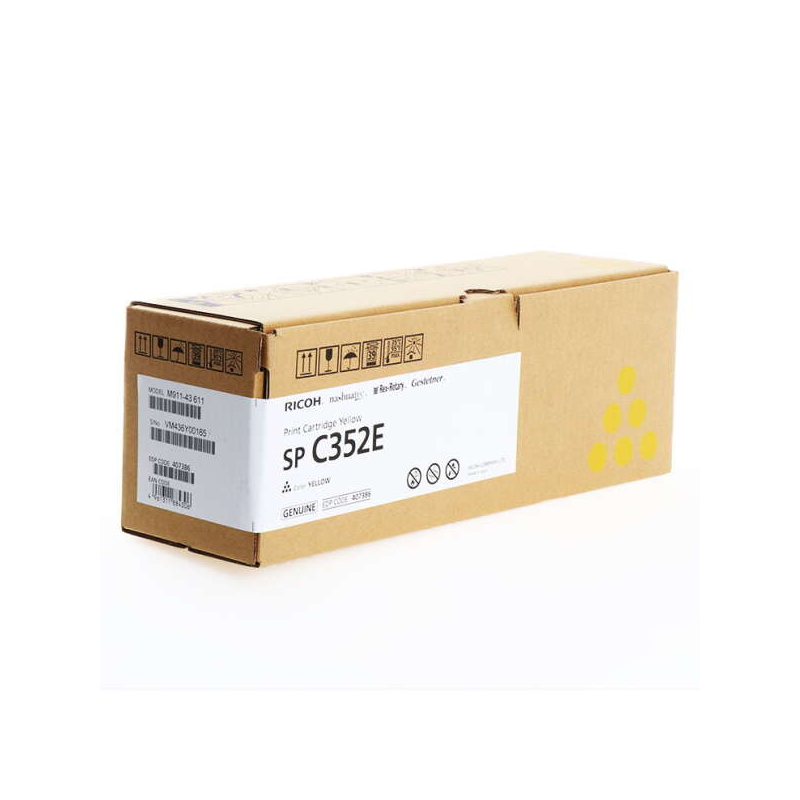 Ricoh SP C352E Cartouche de toner jaune d'origine - 408218/SP C352E