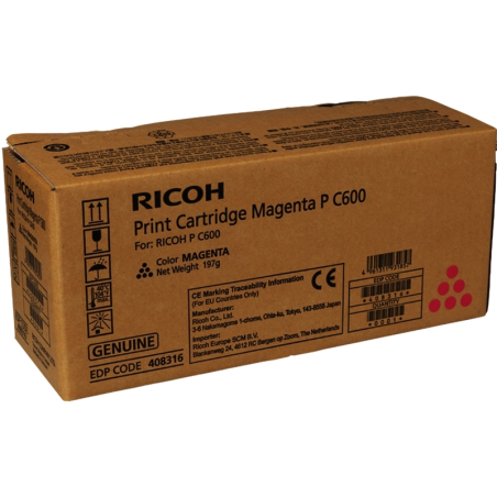 Ricoh PC600 Cartouche de toner magenta d'origine - 408316/P C600M
