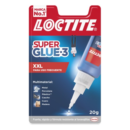 Loctite Superglue-3 XXL Bl 20Gr - Adhésif Universel Instantané - Transparent et Séchage Rapide - Résistant à l'Eau et aux