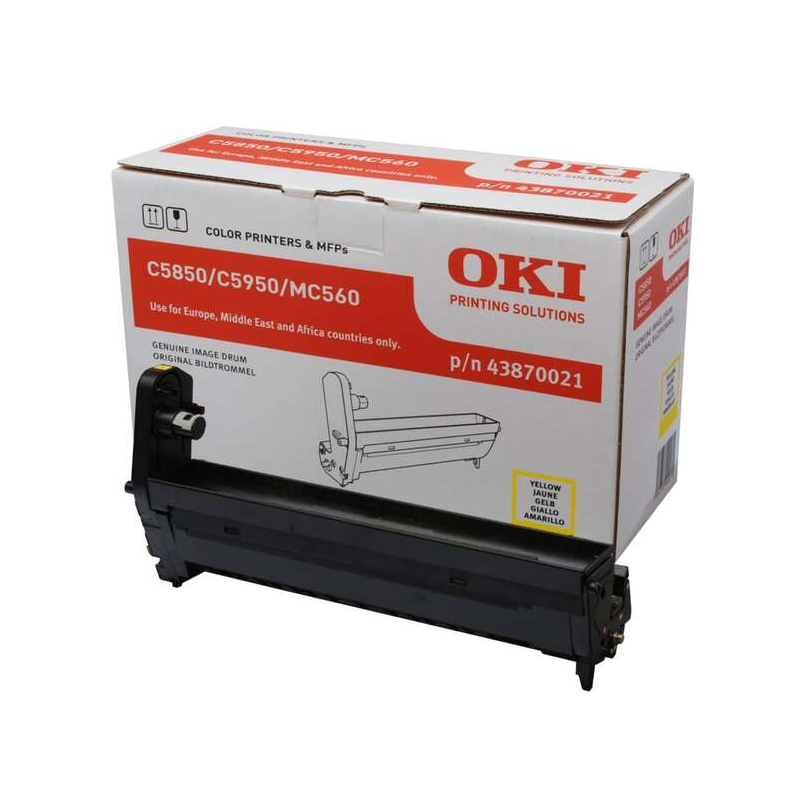 OKI C5850/C5950/MC560 Tambour d'Image Original Jaune - 43870021 (Tambour)