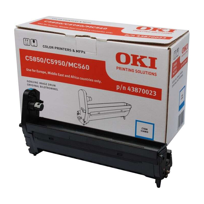 OKI C5850/C5950/MC560 Tambour d'Image Original Cyan - 43870023 (Tambour)