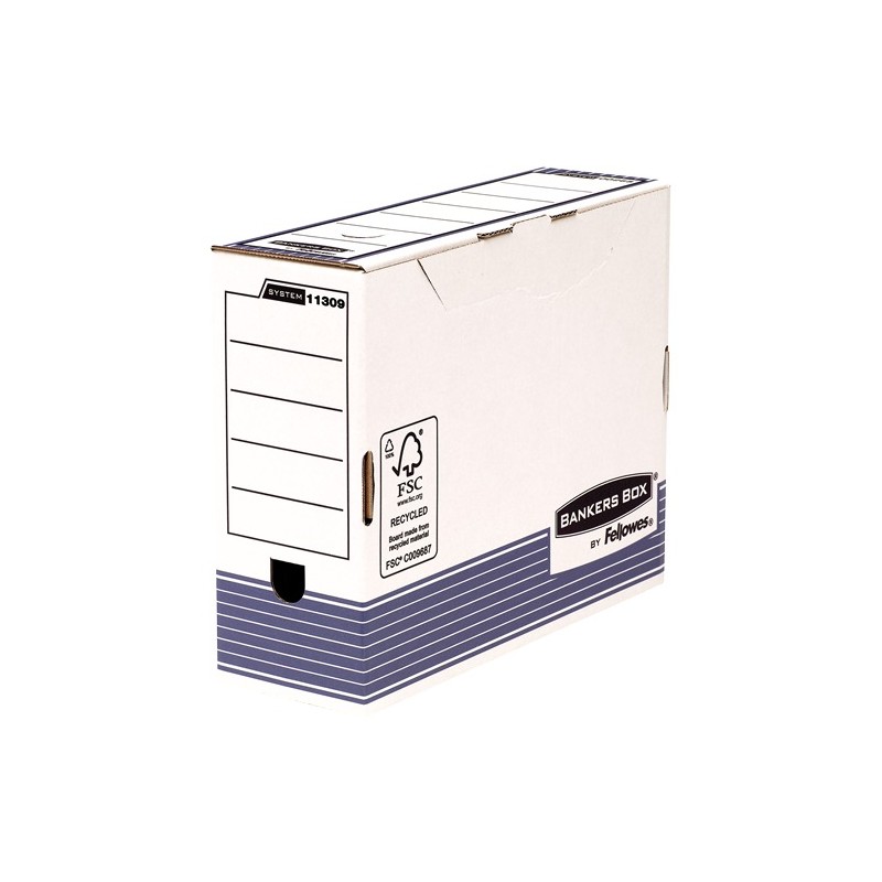 Bankers Box Classeur Format A4 Fastfold - Certification FSC - Mesures internes 26x10x31,50 cm - Mesure du dos 100 mm