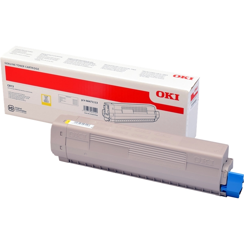OKI C813 Cartouche de toner jaune d'origine - 46471113