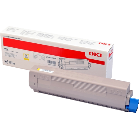 OKI C813 Cartouche de toner jaune d'origine - 46471113