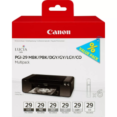 Canon PGI29 Lot de 6 cartouches d'encre d'origine - 4868B018