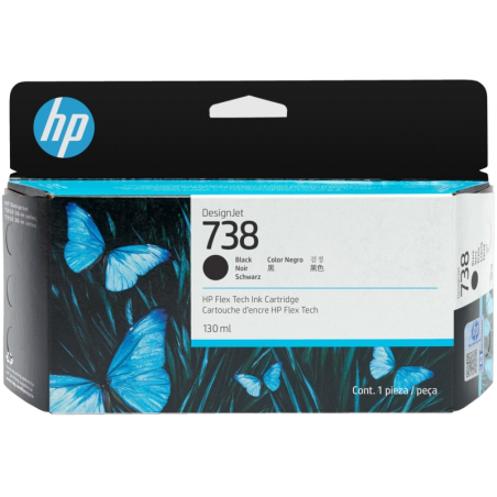 Cartouche d'encre noire authentique HP 498N4A - 738
