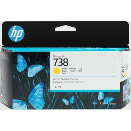 Cartouche d'encre jaune authentique HP 498N7A - 738