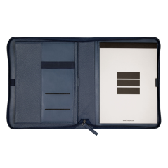 Porte-documents portable Finocam Andrea - Cuir de vachette - Fermeture éclair - Format A4 - 210 x 297 mm - Bloc-notes - Papier 7