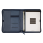 Porte-documents portable Finocam Andrea - Anneaux 4 x 16 mm - Cuir de vachette - Fermeture éclair - Format A4 (210 x 297 mm) - B