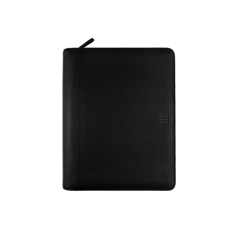 Porte-documents portable Finocam Andrea - Anneaux 4 x 16 mm - Cuir de vachette - Fermeture éclair - Format A4 (210 x 297 mm) - B