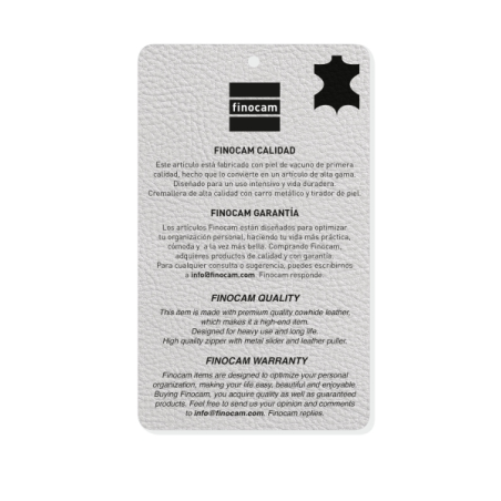Porte-documents portable Finocam Andrea - Anneaux 4 x 16 mm - Cuir de vachette - Fermeture éclair - Format A4 (210 x 297 mm) - B