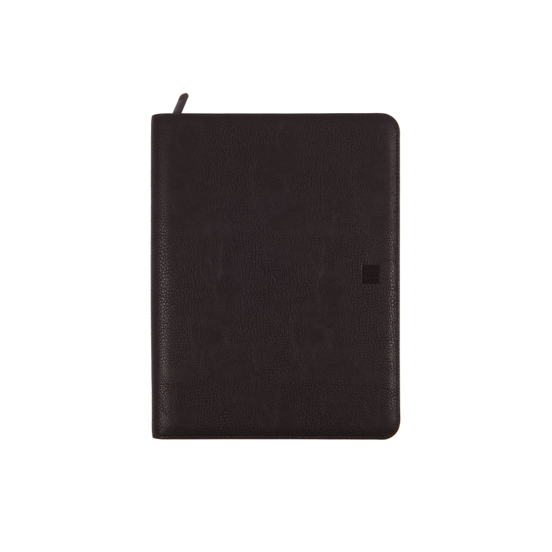 Porte-documents portable Finocam Focus - Biomaterial Cactus - Fermeture éclair - Format A4 - 210 x 297 mm - Bloc-notes - Papier