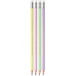 LOT de 12 Crayon graphite hexagonal Bic Evolution Pastel avec gomme - Mine HB ultra-résistante - Sans bois - Sans échardes - Cou