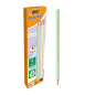 LOT de 12 Crayon graphite hexagonal Bic Evolution Pastel - Mine HB ultra-résistante - Sans bois - Sans échardes - Couleurs paste