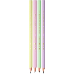 LOT de 12 Crayon graphite hexagonal Bic Evolution Pastel - Mine HB ultra-résistante - Sans bois - Sans échardes - Couleurs paste