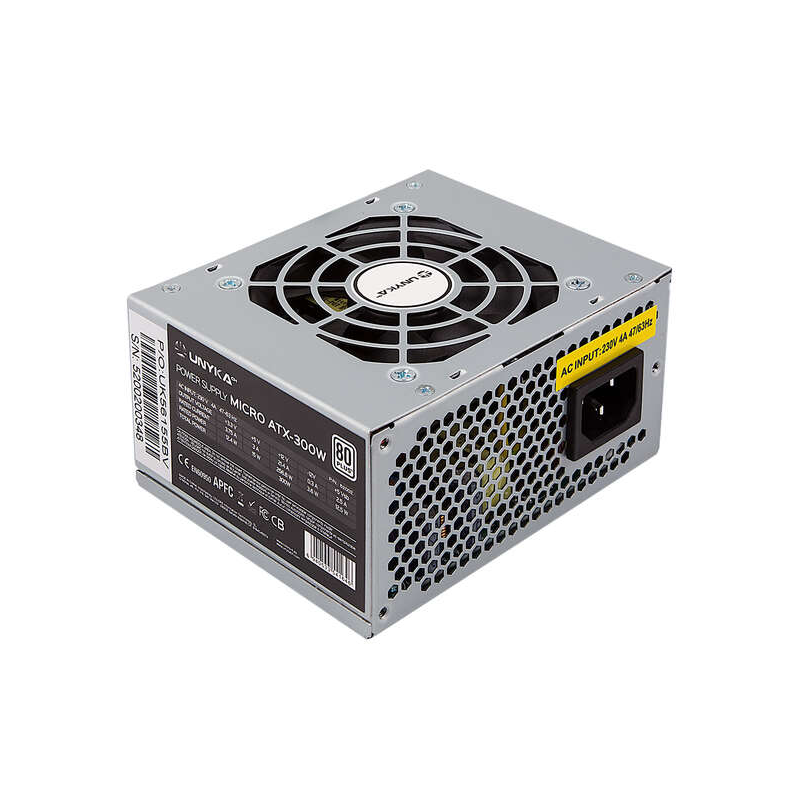 Unykach SFX 300W Alimentation 85% Efficacité 300W SFX - Ventilateur 80mm