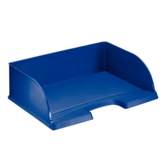 Plateau à documents Leitz Plus Jumbo grande capacité - Accès paysage - Jusqu'à 10 unités empilables - Bleu