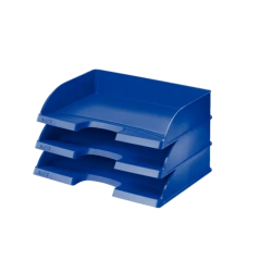 Plateau à documents Leitz Plus Jumbo grande capacité - Accès paysage - Jusqu'à 10 unités empilables - Bleu