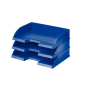 Plateau à documents Leitz Plus Jumbo grande capacité - Accès paysage - Jusqu'à 10 unités empilables - Bleu