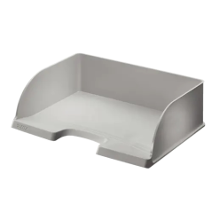 Plateau à documents Leitz Plus Jumbo grande capacité - Accès paysage - Jusqu'à 10 unités empilables - Gris
