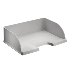 Plateau à documents Leitz Plus Jumbo grande capacité - Accès paysage - Jusqu'à 10 unités empilables - Gris
