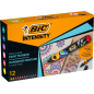 Lot de 12 marqueurs peinture Bic Intensity - Pointe moyenne - Encre à base d'eau - 98 % de matériaux recyclés - Couleurs vives a