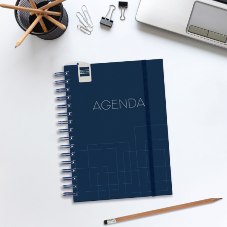 Agenda scolaire Finocam Institut 26/27 - Vue hebdomadaire verticale - Format A4 - 155 x 215 mm - Couverture en polypropylène - P